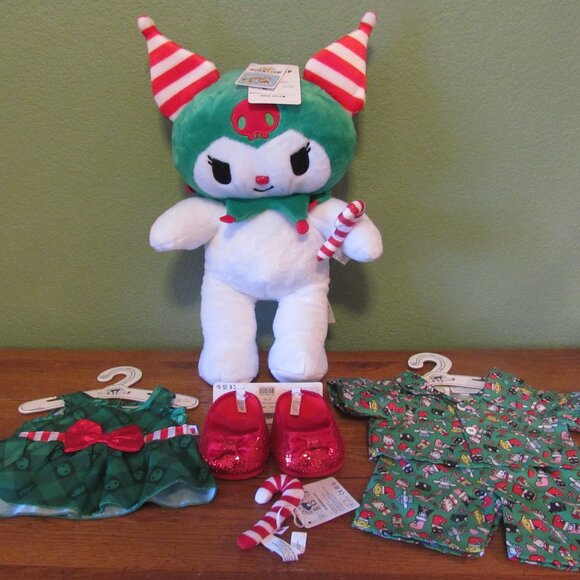 NWT Build a Bear Hello Kitty Sanrio Kuromi Christmas Lot Clothes Dress Shoes PJs - Picture 13 of 15